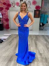 Marlee |Mermaid V Neck Beaded Jersey Prom Dress