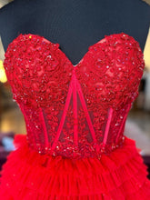 Adelyn |A-Line Sweetheart Tiered Long Tulle Prom Dress