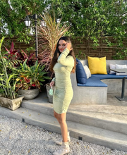 Cute Sage Green Short Homecoming Dress with Long Sleeves Sexy Party Dress Y1913