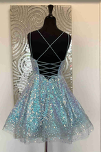 Cute Hot Pink Sequins A-Line Homecoming Dress Y1641