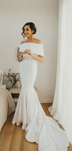 Sexy Straight Cap Sleeves Mermaid Cheap Wedding Dresses.DB10035