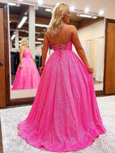 Hayden |A-line V Neck Sequins Long Prom Dress