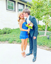 Lovely Strapless Royal Blue Homecoming Dress Cocktail Dress Y4330
