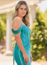 Sheath Off the Shoulder Short Satin Homecoming Dress