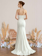 Wedding Dresses Strapless  Chiffon Sleeveless Simple Sexy Backless