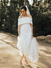 Sexy Straight Cap Sleeves Mermaid Cheap Wedding Dresses.DB10035