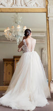 Sleeveless Sheer Lace Detachable Over-skirt Ball Gown Wedding Dresses , WD0161