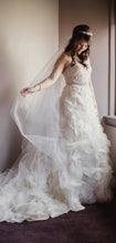 Sweetheart Strapless Ivory Organza Beaded Lace Ball Gown  Wedding Dresses, WD0131