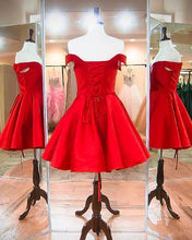 Fashion Off The Shoulder Royal Blue Satin Homecoming Dresses PD041