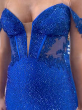 Off the Shoulder Prom Gowns for Women Mermaid Royal Blue Evening Dress