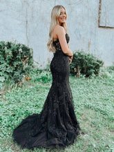 Evie |Mermaid Sweetheart Neck Lace Long Prom Dress With Appliques