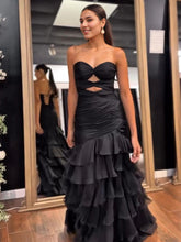 Tiered Hollowed Prom Dresses 2026 Mermaid Strapless Formal Dress