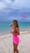 Hot Pink Spaghetti Straps Bodycon Dress Sexy Tight Homecoming Dress Y2951
