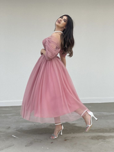 Powder Pink Tulle Dress Engagement Dress Corset Dress Cocktail Dress Evening Dress Y4775