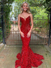LAURYN |MERMAID SWEETHEART NECK SEQUINS PROM DRESS
