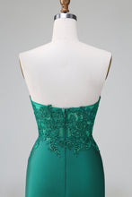 Classy Dark Green Bodycon Strapless Pleated Short Homecoming Dress with Beading