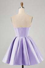 Cute A Line Sweetheart Corset Short Fuchsia Homecoming Dress with Beading