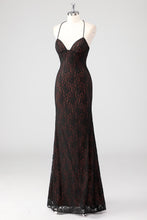 Black Spaghetti Straps Spaghetti Straps Formal Dress