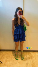 Spaghetti Straps Sexy V Neck Layered Ruffle Hem Homecoming Dress Y2137