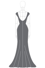 Sheath Dark Grey V-Neck Long Formal Dress with Lace
