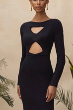 Sheath Long Black Scoop Formal Dress with Long Sleeves