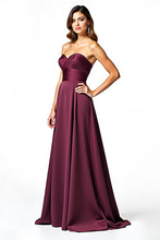 Sweetheart Long A Line Burgundy Ruched Formal Dress