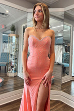 Mamie | Sweetheart Beaded Mermaid Long Prom Dress With Split