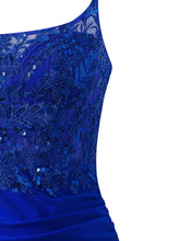 Royal Blue Sheath Short Spaghetti Strap Jersey Homecoming Dress