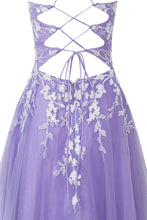 Aline Short Glitter Tulle Homecoming Dress with Appliques