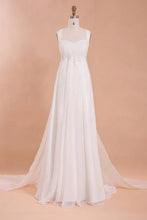 A-line Halter Floor-Length Chiffon Beach Wedding Dress Wedding Dresses