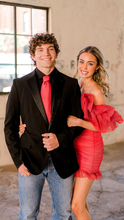 Red Ruffled Necklines Homecoming Dress Formal Dress  Y5413