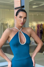 Sleeveless Halter Open Back Mermaid Long Prom Dress