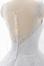 A-line Sleeves Scoop Lace Wedding Dresses Bridal Dresses