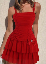 Cute A-line Short Homecoming Dress Sleeveless Vest Dress Y1940