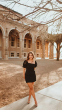 Black Square Neckline Dress Black Homecoming Dress Y5492