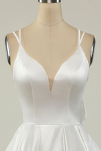 White Satin A-line Graduation Dress White Short Homecoming Dress Y1849