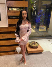 18th Birthday Outfit Dress For Black Girls Tight Homecoming Dress With Long Sleeves Y365