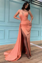 Strapeless Sweetheart Romantic Mermaid Prom Dress with Ruffles and Split