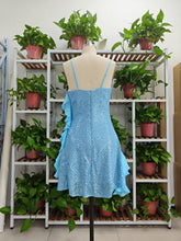 Beautiful Blue Halter Sequins Chiffon Ruffles Cocktail Dress Homecoming Dress Y8251