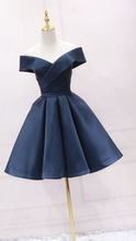 Simple Navy Blue Short Homecoming Dress Ruffle Mini Party Gowns Custom Made Women Party Gowns Short Graduation Dress Y2123
