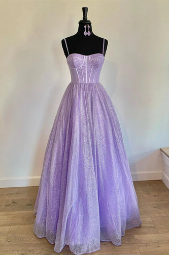 Lavender Straps Long Formal Dress SYP85