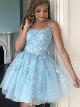 Princess Tulle Applique Halter Sleeveless Mini Dresses SYH30