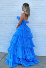 Off-the-Shoulder Ruffle Layers Tulle Prom Dress SYP144