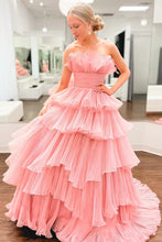 Off-the-Shoulder Ruffle Layers Tulle Prom Dress SYP144