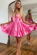 A-line Pink Ruffle Cute Sweetheart Homecoming Dresses PD491