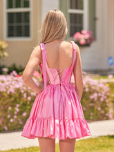 A-line Sweetheart Ruffled Homecoming Dress With Bow Straps SYH104