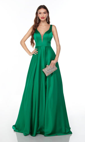 Long Prom Gown Plunging Neckline SYP8