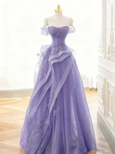 Tulle Lace Long Prom Dress with Corset Formal Party Dress