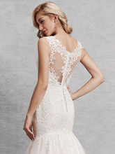 Wedding Dresses Scoop Neck Court Train Lace Satin Tulle Regular Straps Beautiful Back with Lace Appliques