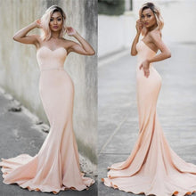 Simple Chiffon Bridesmaid Dresses Mermaid Sweetheart Neck Prom Dresses